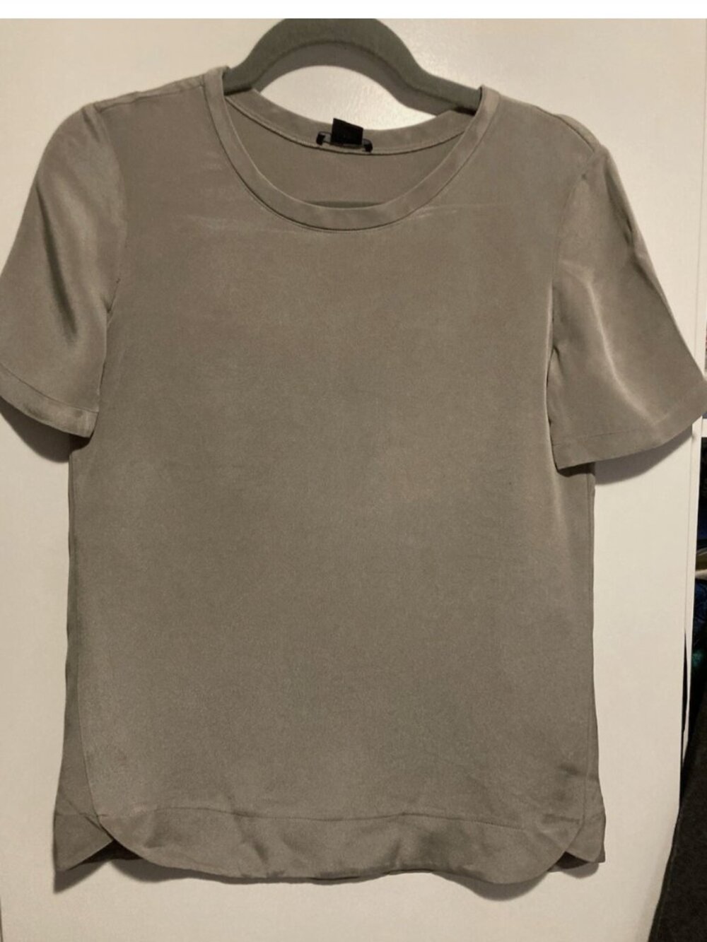 Theory Women's Silk Green/ Beige Career Top Size P TP Classic Timeless